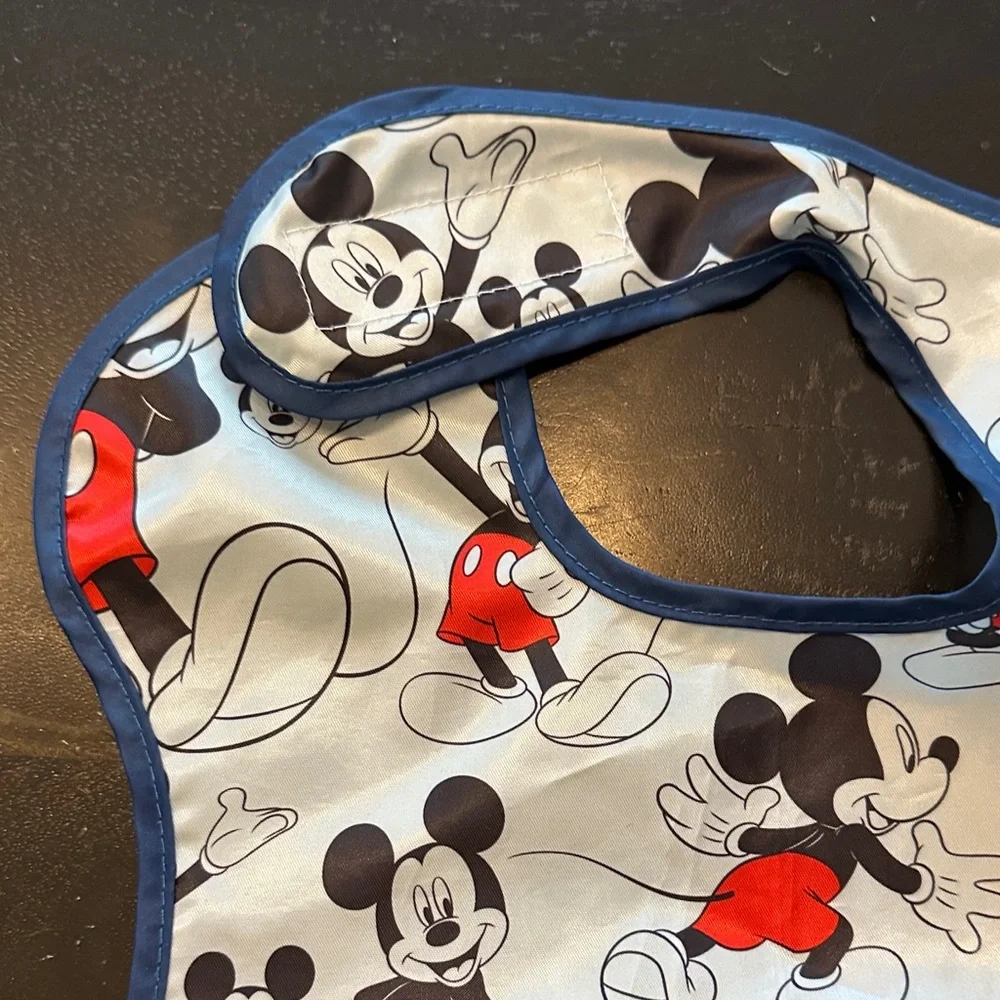 Disney Mickey Mouse Bib Set - Blue and Gray